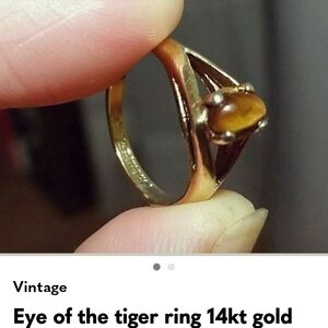 Vintage Gold Eye of the Tiger Ring